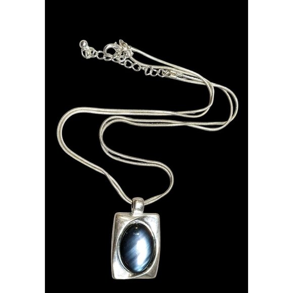 Kenneth Cole Mermaidcore Blue/Grey Cat Eye Pendant Necklace - Picture 1 of 8